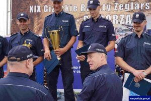 Ostróda: Policjant z KPP Ostróda na drugim stopniu podium V Ogólnopolskich Zawodów Funkcjonariuszy Policji w Ratownictwie Wodnym